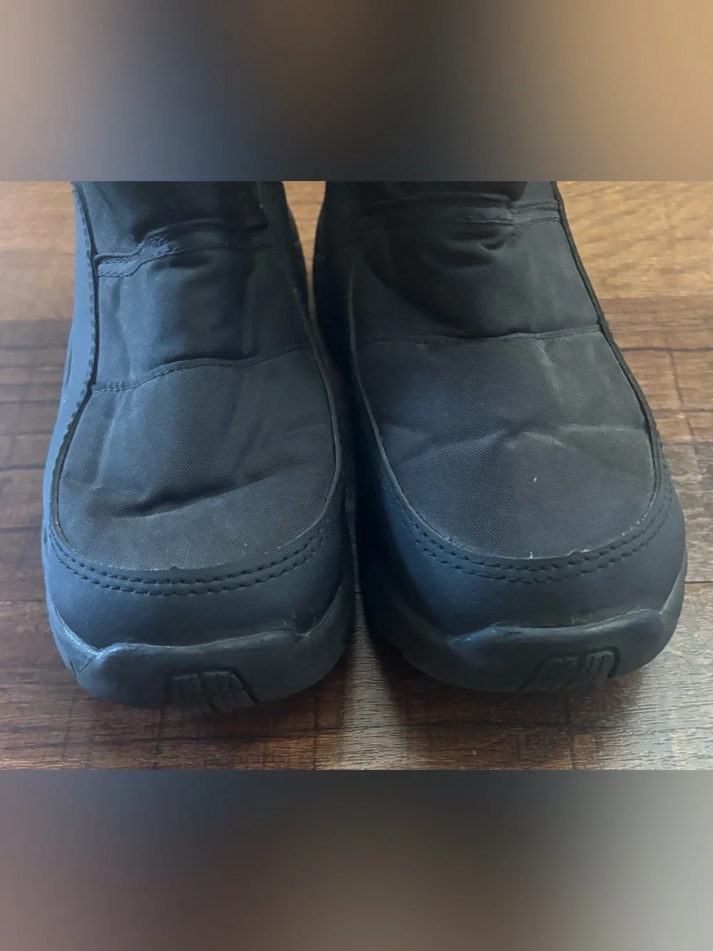 Polaredge boy youth big kids Black Zip winter snow boots  quilted Sz 6 black